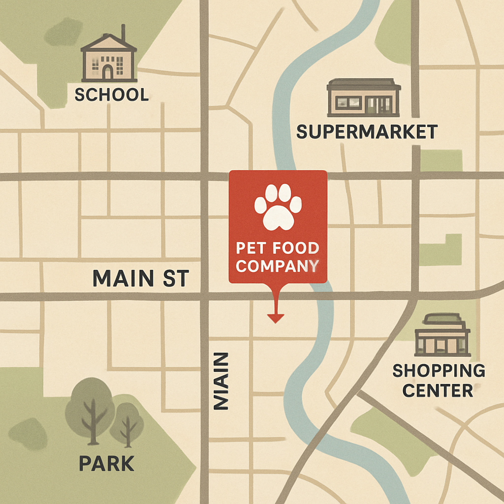 A map showing the location of our office